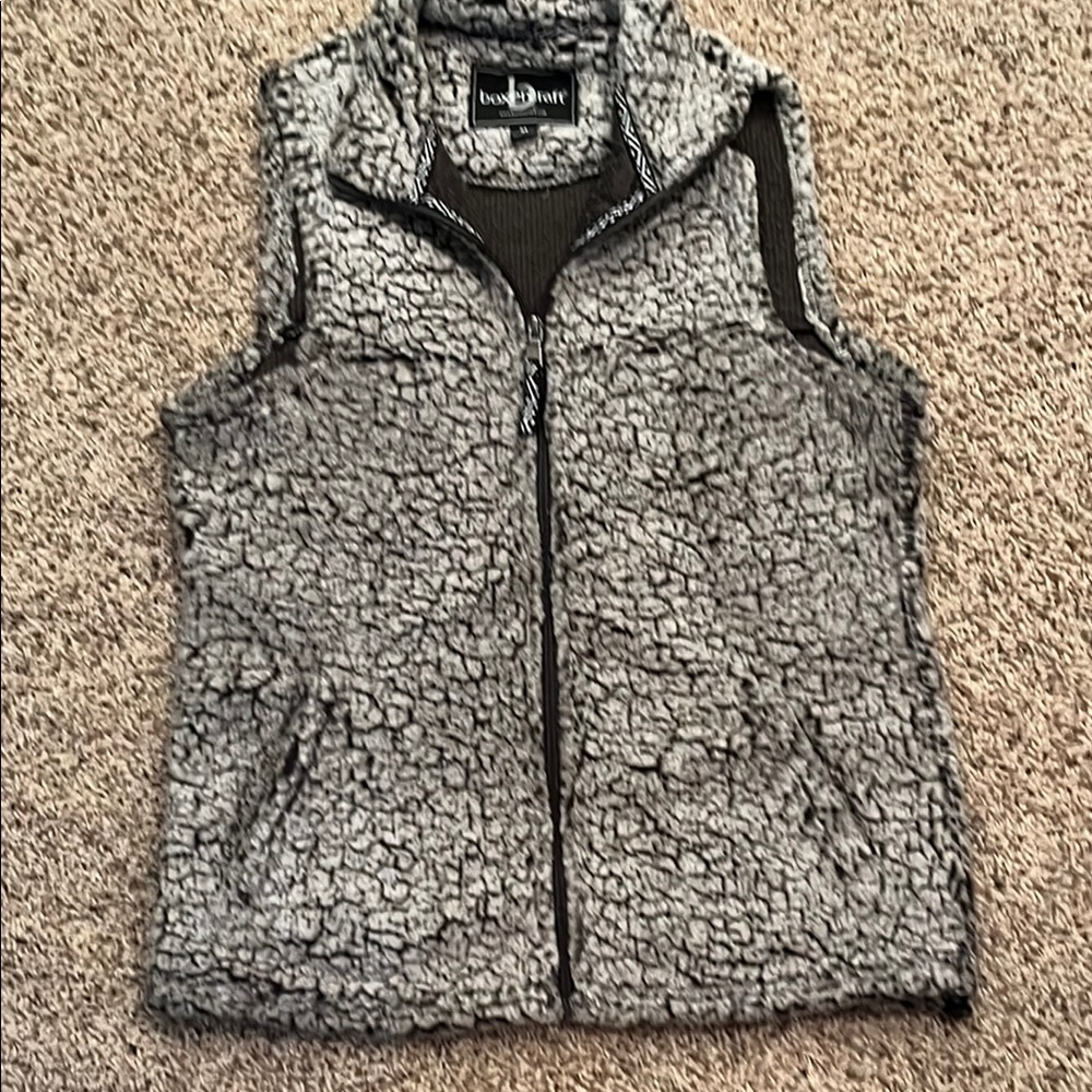 Boxercraft Gray Textured Fleece Vest
